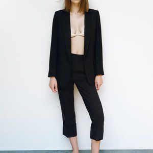 Zara Black Satin Effect Blazer | Sz Small